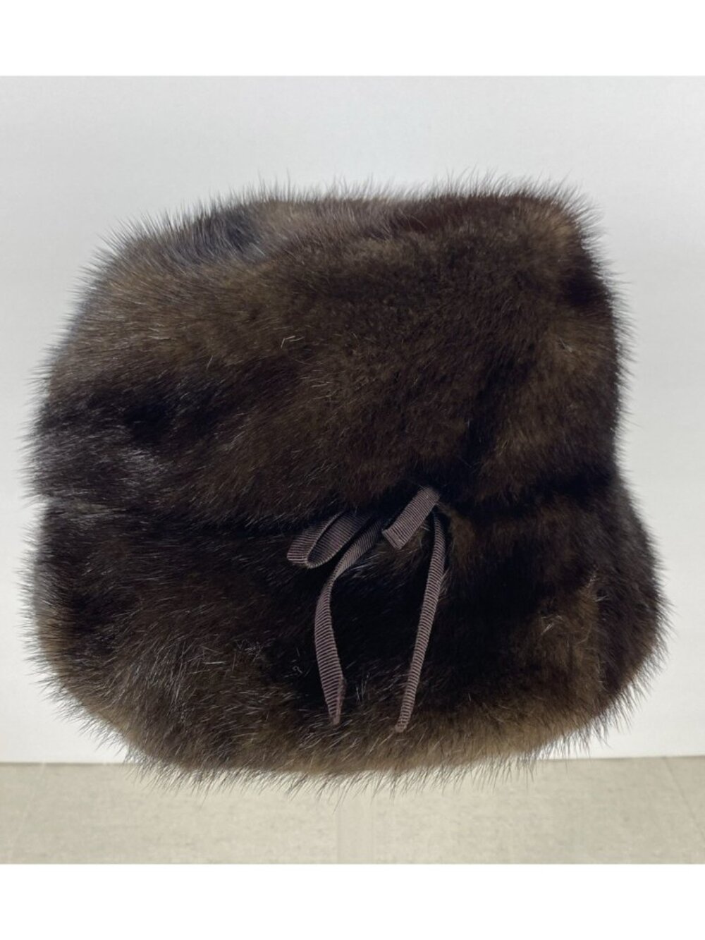 Madcaps 19" Fur Hat New York Paris Union Made #113173 Embroidered Floral Lined